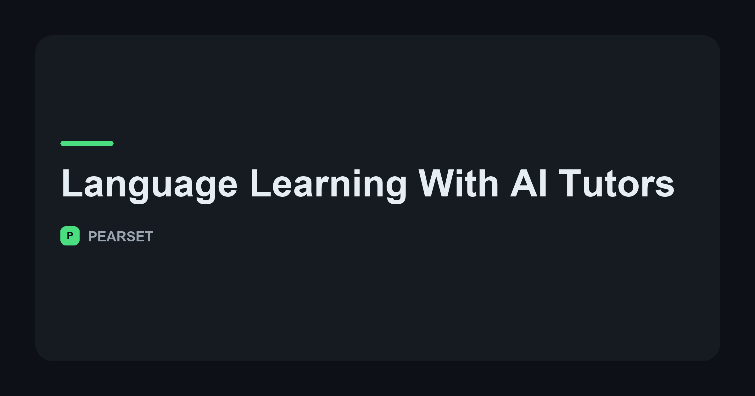 Language Learning With AI Tutors